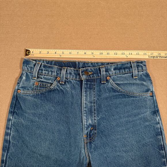 Vintage Levi’s 517 Orange Tab Blue Denim Jeans Fits like 32x29 Bootcut USA 90s - Picture 6 of 8